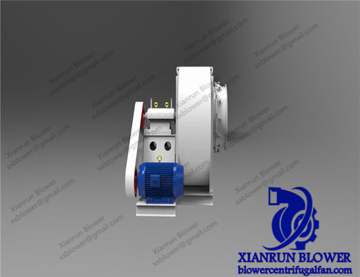 فن سانتریفیوژ صنعتی با جریان هوای حجیم و درایو تسمه‌ای، طراحی شده برای دیگ‌های بخار صنعتی و تجهیزات پشتیبان دمنده هوای الکتریکی